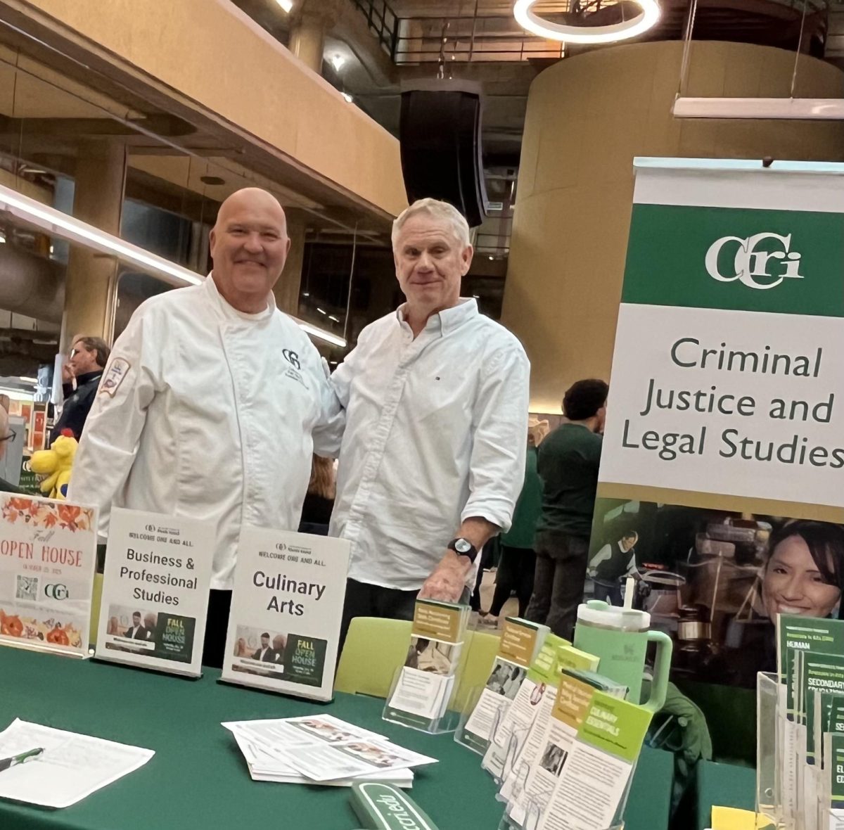 Chef Kenneth Watt of the Culinary Program with Professor of Criminal Justice