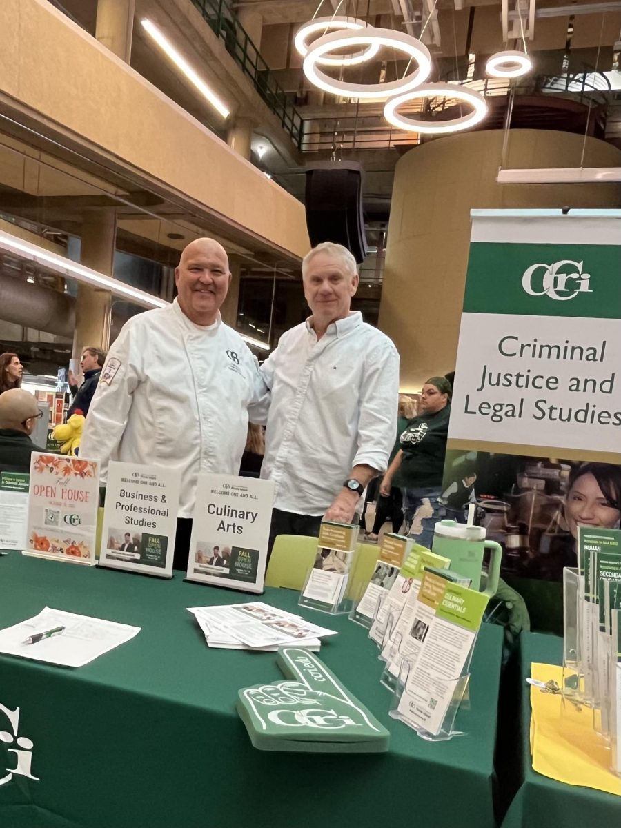 Chef Kenneth Watt, Assistant Professor of Culinary Arts (left) with Mark England, Assistant Professor of Criminal Justice