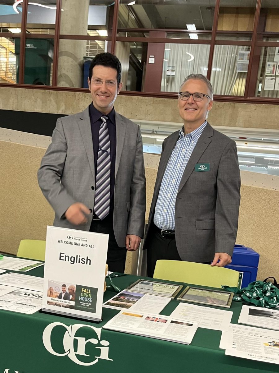 Associate Professors Ali Khalil (left) and David Tennant (right) of the English Department.